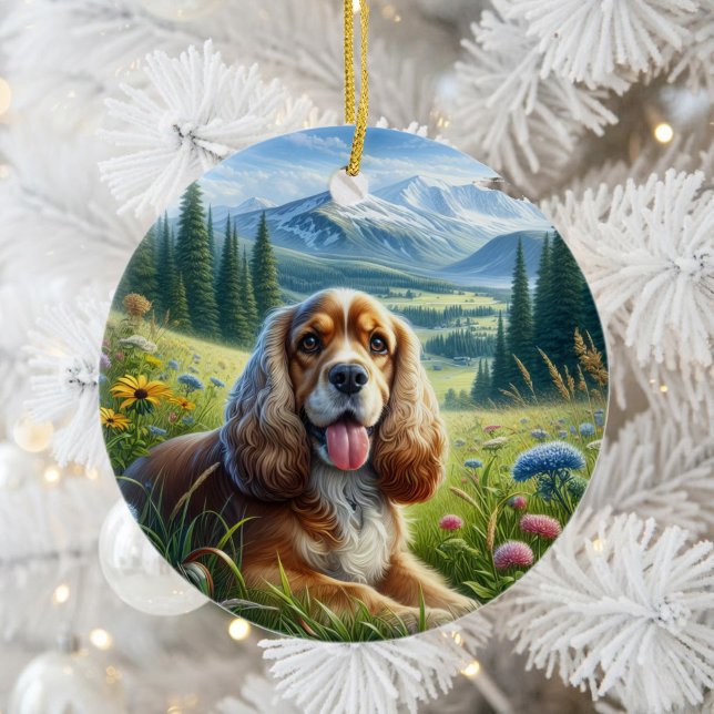 Hübsches Cocker Spaniel Andenken Keramik Ornament (Von Creator hochgeladen)
