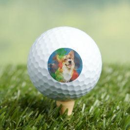 Hübsches Corgi. Golfball
