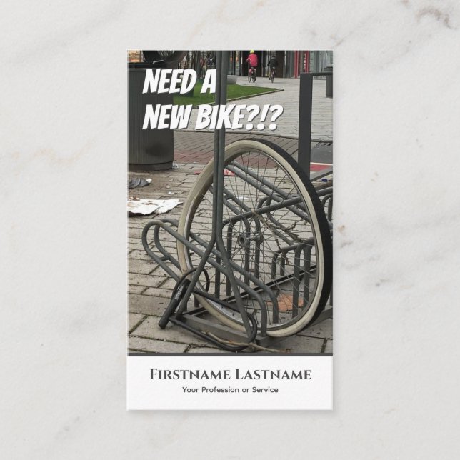 Hübsches defektes Fahrrad für Fahrradreparaturläde Visitenkarte (Vorderseite)