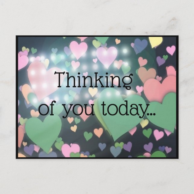 Hübsches Denken Sie an Ihre Postkarte (Vorderseite)