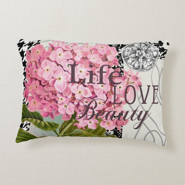 Hübsches Design im Muster Damask Dekokissen (Rückseite)