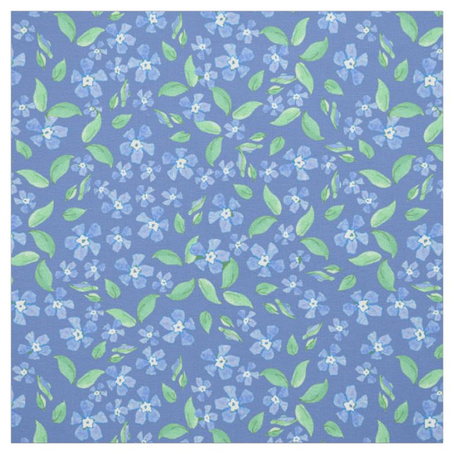 Hübsches Ditsy Singrün-blaues Grün-Blumenmuster Stoff (Muster)