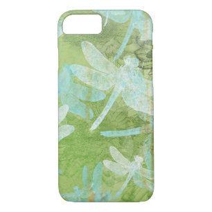 Hübsches Dragonfly-Green-Blue-Muster Case-Mate iPhone Hülle