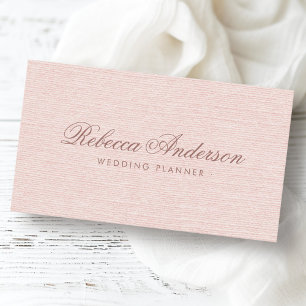 hübsches Drehbuch mit rosa Leinen Visitenkarte