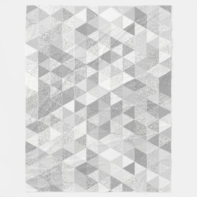Hübsches Dreieck Grungemuster II + Ihre Ideen Fleecedecke (Vorderseite)