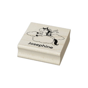 Hübsches eigenes Namen Einhorn Benutzerdefiniert Gummistempel