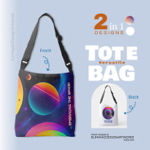 Hübsches Einbinden des Weltraums 2 in 1 Totbeutel