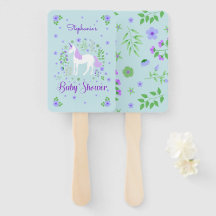 Hübsches Einhorn Lila Aqua Baby Dusche