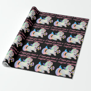 Hübsches Einhorn Magisches Weihnachten Hässliche X Geschenkpapier