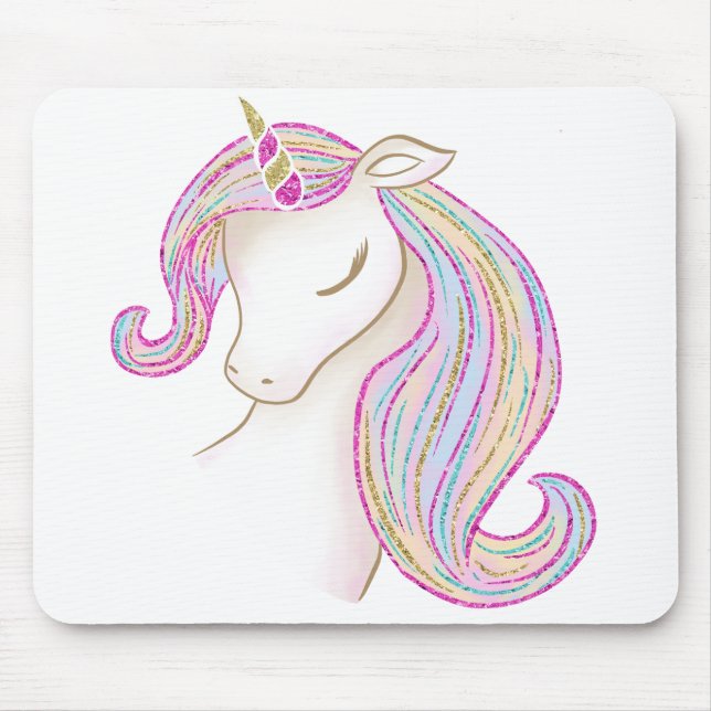 Hübsches Einhorn Mousepad (Vorne)
