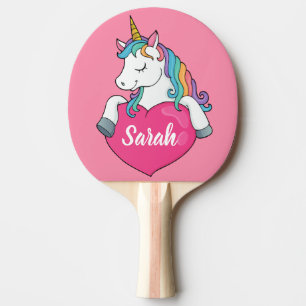 Hübsches Einhorn personalisierter Name Tischtennis Schläger