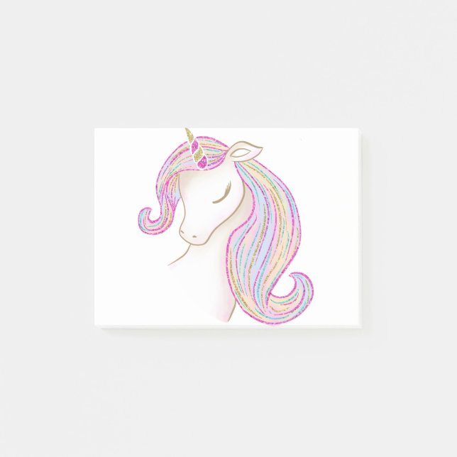 Hübsches Einhorn Post-it Klebezettel (Vorderseite)