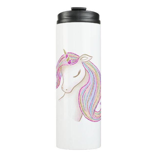 Hübsches Einhorn Thermosbecher (Vorderseite)