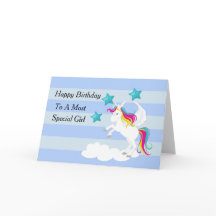 Hübsches Einhorn und blaue Sterne