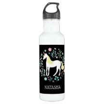Hübsches Einhorn und Blume Personalisiert