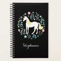 Hübsches Einhorn und Blume Personalisiert