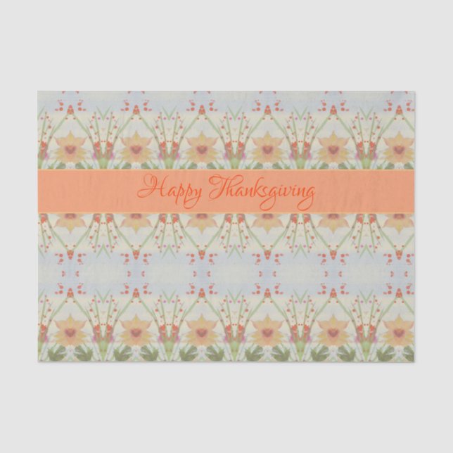 Hübsches Erntedank Flower Tissue Paper Seidenpapier (Vorderseite)