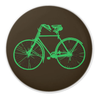 Hübsches Fahrradfahrradgrifffachzug browm Grün Keramikknauf