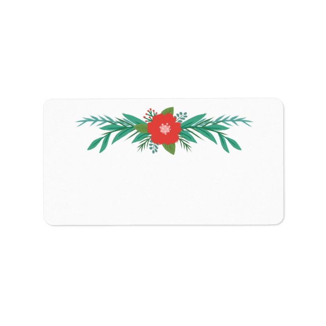 Hübsches farbenfrohe Winter Floral Blank Shipping  Adressaufkleber (Vorne)