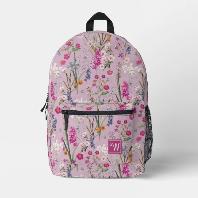 Hübsches, farbiges Muster Lila Bedruckter Rucksack (Vorderseite)