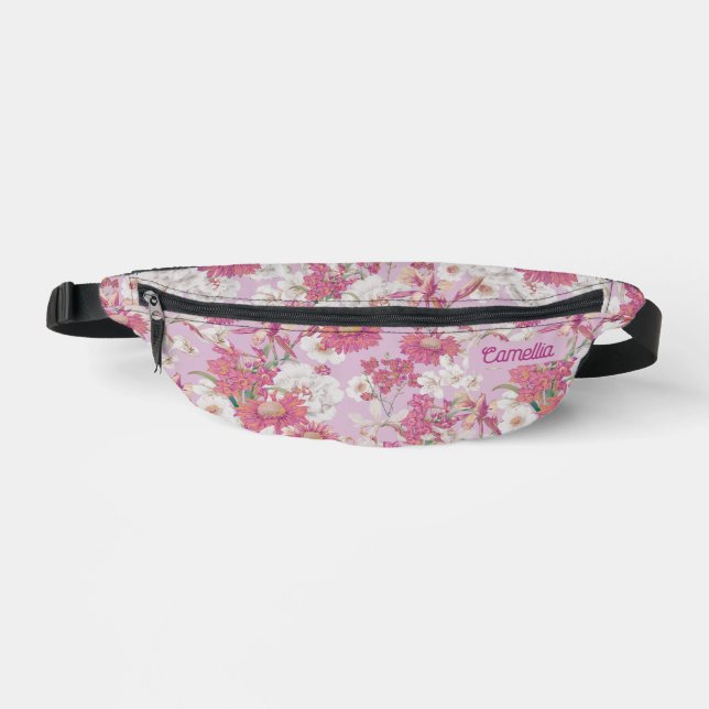 Hübsches, farbiges Muster, violett, rosa, kundensp Bauchtasche (Vorderseite)