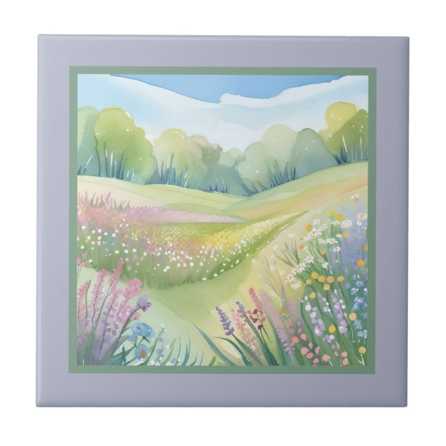 Hübsches Feld Fliese (Vorderseite)