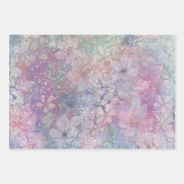 Hübsches, florales Wrapping Paper Geschenkpapier Set