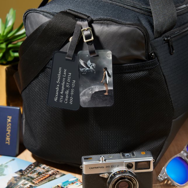 Hübsches Flügeldrachen Gepäckanhänger (Vorderseite & Rückseite)