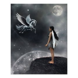 Hübsches Flügeldrachen Poster