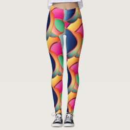 Hübsches Foil farbenprächtiges Wirbles Muster Leggings