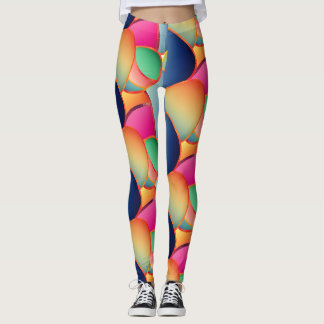Hübsches Foil farbenprächtiges Wirbles Muster Leggings