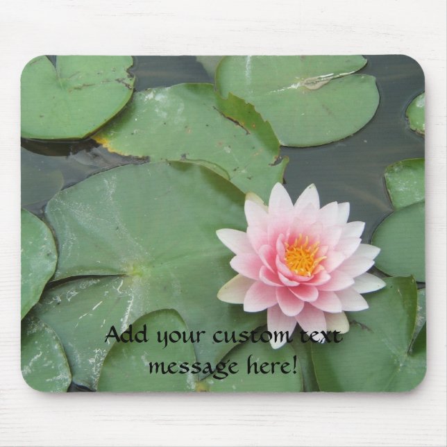 Hübsches Foto von Pink und Green Lily Pad Mousepad (Vorne)