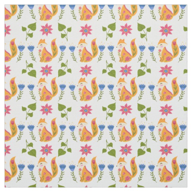 Hübsches Foxy Blumenpastellmuster Stoff (Muster)