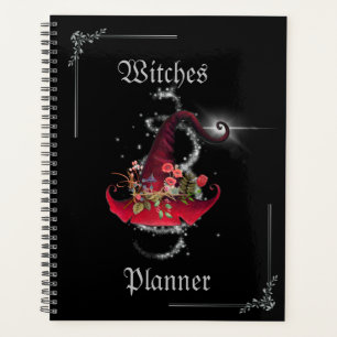 Hübsches Funkelnd Red Witz Hat Black Journal Planer