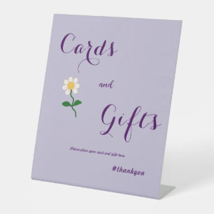 Hübsches Gänseblümchen-Karten- und Geschenke-Tisch Sockelschild