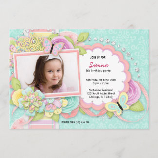 Hübsches Geburtstagsthema Einladung