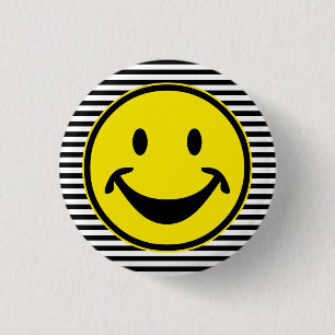 Hübsches Gelb & Streifen + Ihr Rücken. Idee Button