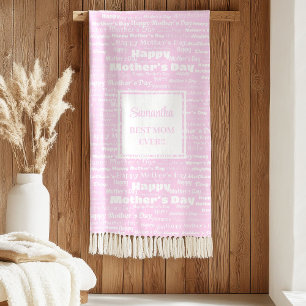 Hübsches Geschenk für Mama handgezeichnete Typogra Sherpadecke