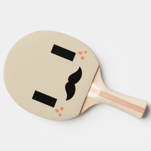 Hübsches Gesicht. Emoji. Emoticon. Tischtennis Schläger