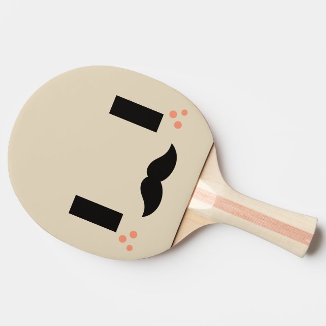 Hübsches Gesicht. Emoji. Emoticon. Tischtennis Schläger (Seitenansicht)