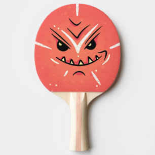 Hübsches Gesicht mit Smirky Smile - Rot Tischtennis Schläger