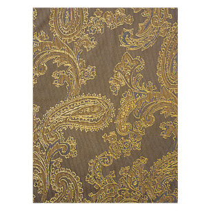 Hübsches Gold-Brown Cotton Tableclout Tischdecke