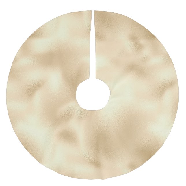 Hübsches Gold Polyester Weihnachtsbaumdecke (Vorderseite)