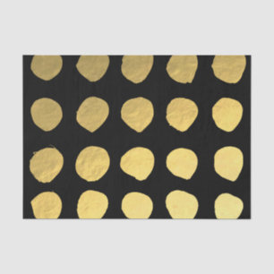 Hübsches Gold u. Schwarzes punktiert 10lb Seidenpapier