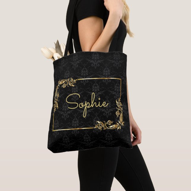 Hübsches Gold und Schwarz Tasche (Von Nahem)