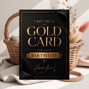 Hübsches goldenes Geburtstagsgeschenk Karte