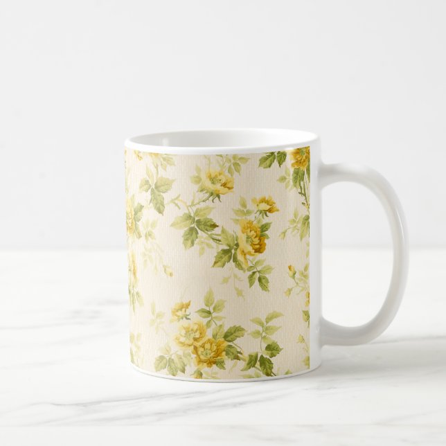 Hübsches, goldgelbes Bauernhaus Kaffeetasse (Rechts)