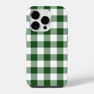 Hübsches grün-weißes Gingham-Muster iPhone Hülle