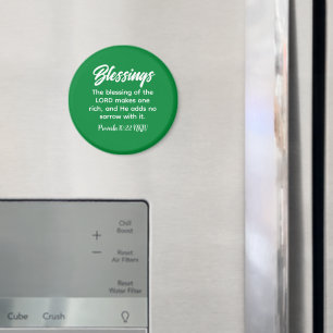 Hübsches Grünes Christliches Glaubensgesegnet Bibe Magnet