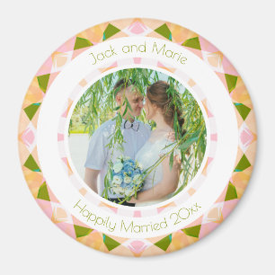 Hübsches, grünes Rosa-Hochzeitsgeschenk für Keepak Magnet
